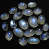 19pcs Gorgeous High Quality Ceylone Srilanka Moonstone Oval Cabochon Full Blue Flashy Fire Size - 8x10 - 10x14 mm approx